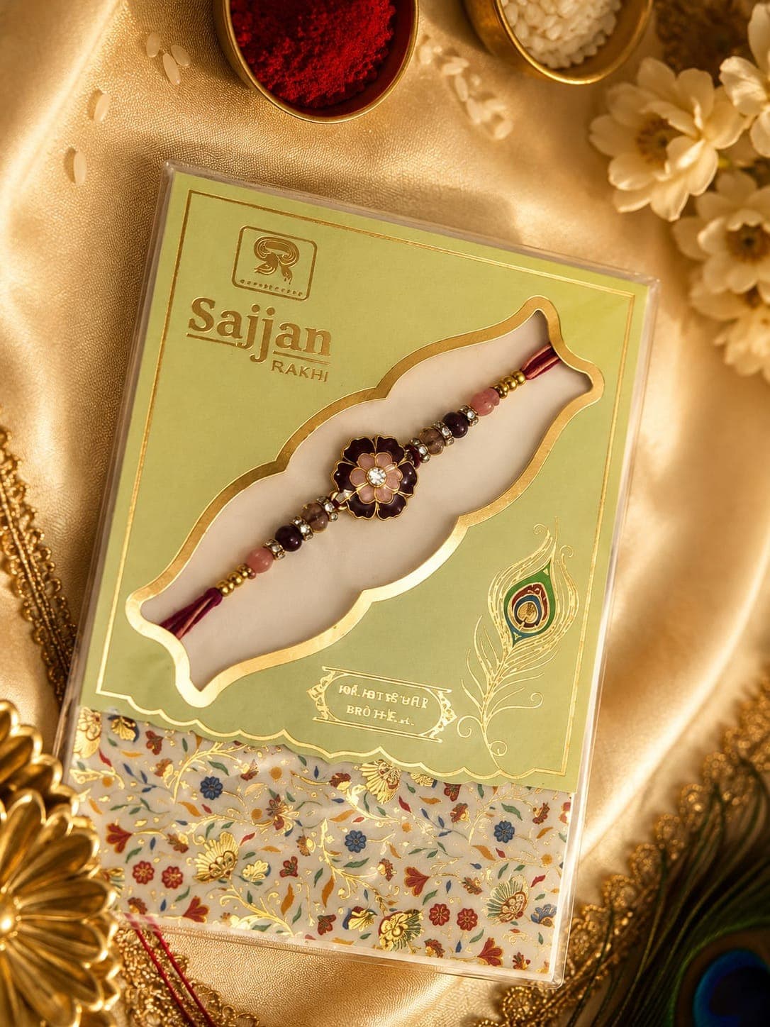 Maroon Royal Flower Rakhi