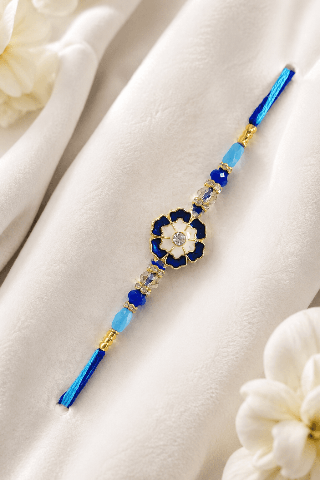 Royal Blue Bloom Rakhi